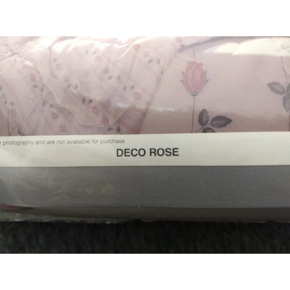 Tastemaker Stevens Twin Sheet Set 3Pc‎ Deco Rose Floral No Iron Vintage USA NOS